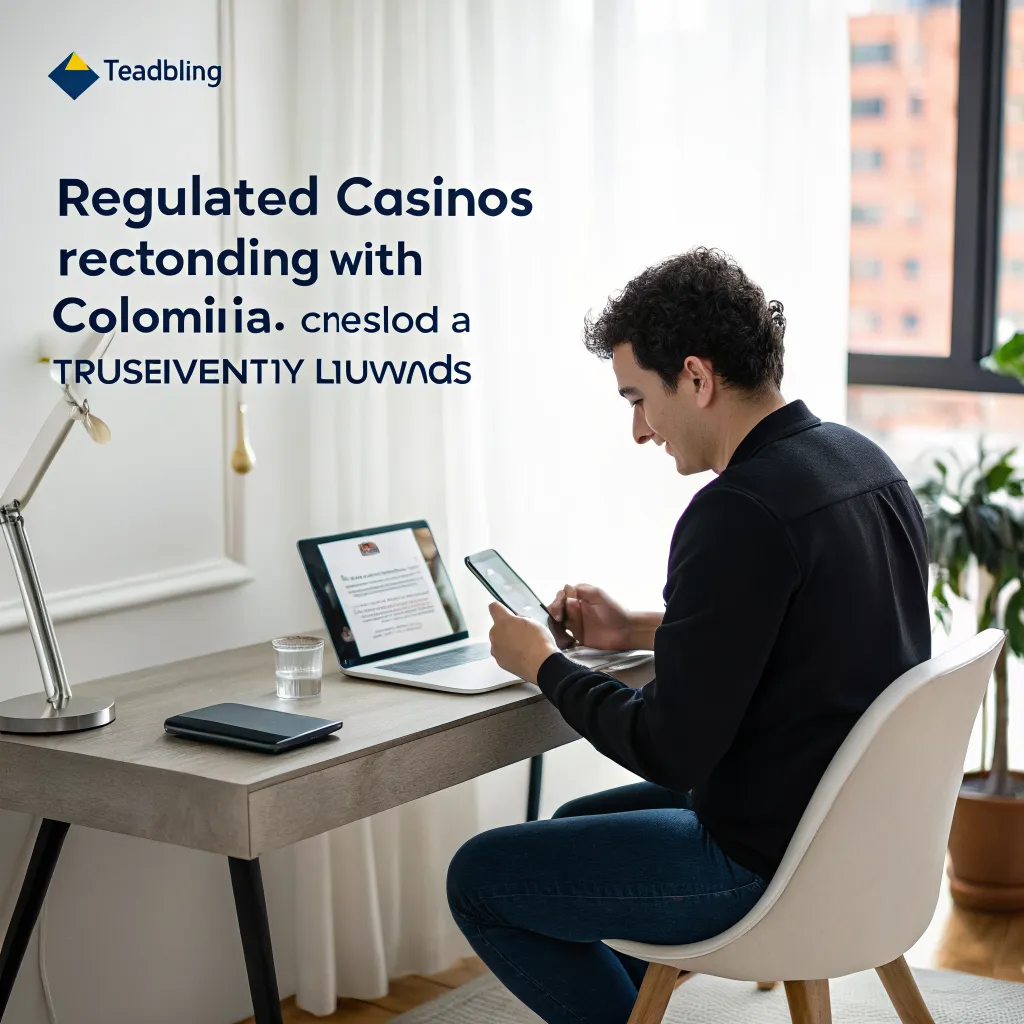 Persona consultando información sobre casinos regulados en Colombia desde un dispositivo móvil